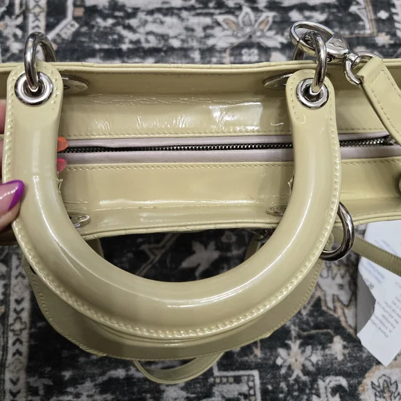 Christian Dior Lady Dior Bag Cannage Quilt Patent Large - Picture 5 of 16